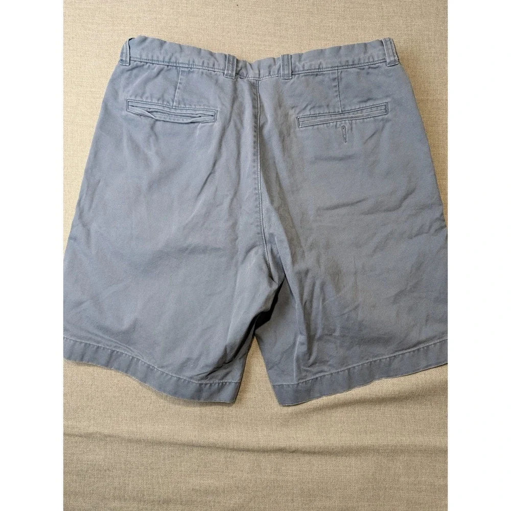 J.Crew Chino Shorts Mens 35 Blue 100% Cotton Classic Fit‎ Flat Front 67140